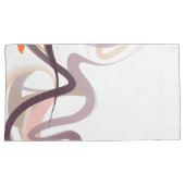 Artistieke pastel bruin Sinaasappel witte wervelin Kussensloop (Voorkant-Rechts)