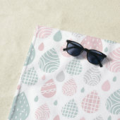 Artistieke Pastel Regendruppels Monogram Strandlak Strandlaken (In situ)