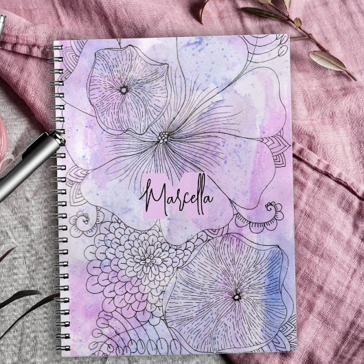 Artistieke Pastel Waterverf Line Art Diary Notitieboek
