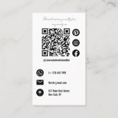 Artistieke Pastel Waterverf Line Art Florist Visitekaartje (Achterkant)