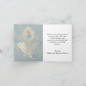 Artistieke Pauwenveer Bedankkaart (Binnen)