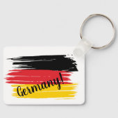 Artistieke penseelstreek Duitsland vlag Sleutelhanger (Voorkant)
