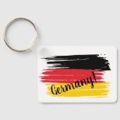 Artistieke penseelstreek Duitsland vlag Sleutelhanger (Achterkant)