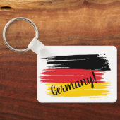 Artistieke penseelstreek Duitsland vlag Sleutelhanger (Achterkant)