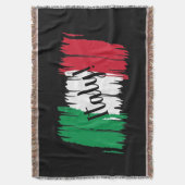 Artistieke penseelstreek Italië Vlag Deken (Voorkant Verticaal)