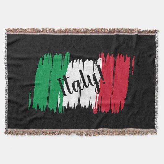 Artistieke penseelstreek Italië Vlag Deken (Voorkant)