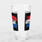 Artistieke penseelstreek Kroatië vlag Glas (Links)