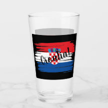 Artistieke penseelstreek Kroatië vlag