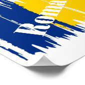 Artistieke penseelstreek Roemenië Poster (Hoek)