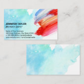 Artistieke penseelstreek | WATERVERF Visitekaartje (Voorkant / Achterkant)