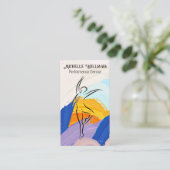 Artistieke penseelstreken | Creative Dancer Logo Visitekaartje (Staand voorkant)