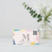 Artistieke penseelstreken | QR-scan Visitekaartje (Staand voorkant)