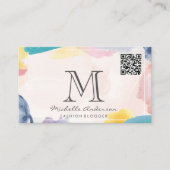 Artistieke penseelstreken | QR-scan Visitekaartje (Voorkant)