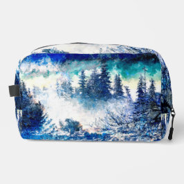 Artistieke Pine Snowstorm Schilderij Toilettasje