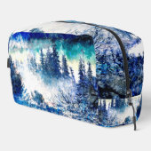 Artistieke Pine Snowstorm Schilderij Toilettasje (Rechterhoek)