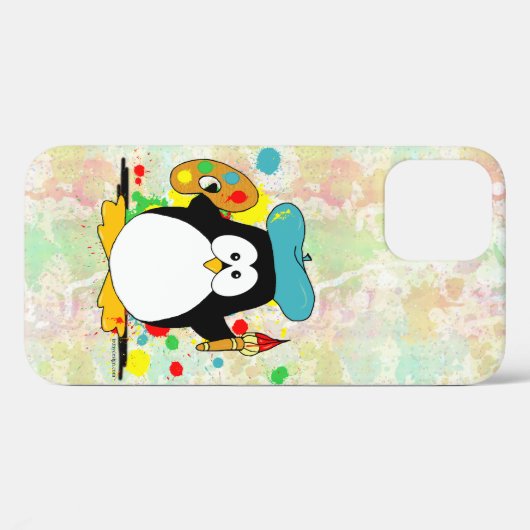 Artistieke pinguïn Case-Mate iPhone case (Achterkant (horizontaal))
