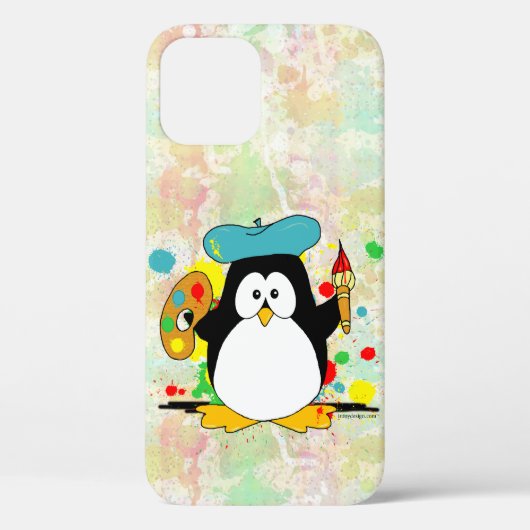 Artistieke pinguïn Case-Mate iPhone case (Achterkant)