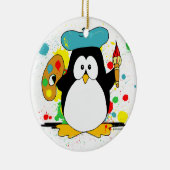 Artistieke pinguïn keramisch ornament (Rechts)