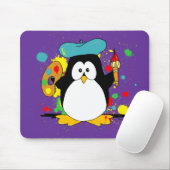 Artistieke pinguïn muismat (Met muis)