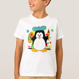 Artistieke pinguïn t-shirt