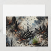 Artistieke Platte Kerstkaart (Voorkant / Achterkant)