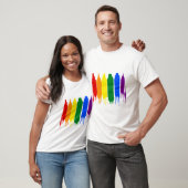 Artistieke plons geschilderd Rainbow Gay Pride Par T-shirt (Unisex)