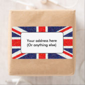 Artistieke pointillist UK Union Jack Flag Etiket (Insitu)