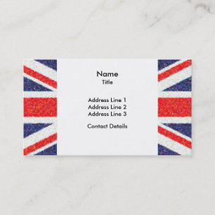 Artistieke pointillist UK Union Jack Flag Visitekaartje
