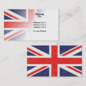 Artistieke pointillist UK Union Jack Flag Visitekaartje (Voorkant / Achterkant)