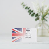 Artistieke pointillist UK Union Jack Flag Visitekaartje (Staand voorkant)