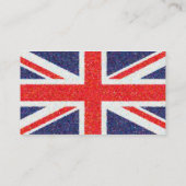 Artistieke pointillist UK Union Jack Flag Visitekaartje (Achterkant)