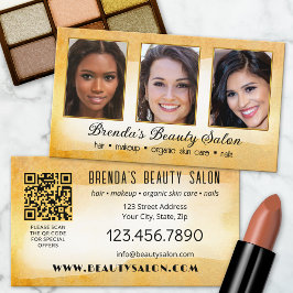 Artistieke portfolio Gold Waterverf Beauty Visitekaartje