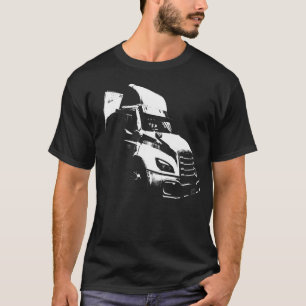 Artistieke posterized grote vrachtwagen uit Montre T-shirt