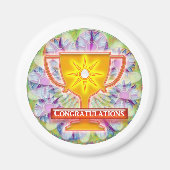 Artistieke PRIJS : Tekst GEFELICITEERD Magneet (Voorkant)