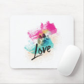 Artistieke Puppy Love Muismat (Met muis)