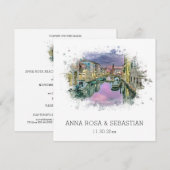 *~* Artistieke QR POSITANO Italië AR20 RSVP bruilo Kaart (Voorkant / Achterkant)