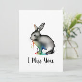 Artistieke Rabbit Kaart (Staand voorkant)