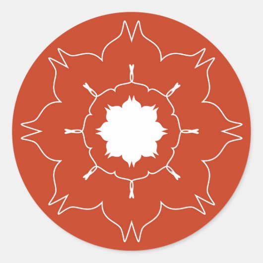 Artistieke rangoli ronde sticker (Voorkant)