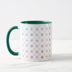 Artistieke Regenboog Kleur Polka Dot Patroon Drink Mok