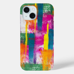 Artistieke regenboogverf Abstract iPhone 15 Case