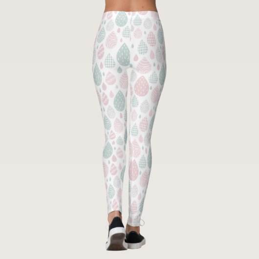 Artistieke regendruppels leggings (Achterkant)