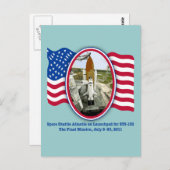 Artistieke Rendering van Space Shuttle Atlantis Briefkaart (Voorkant / Achterkant)