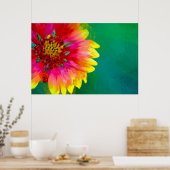 Artistieke renditie van Indiase bloemen Poster (Keuken)