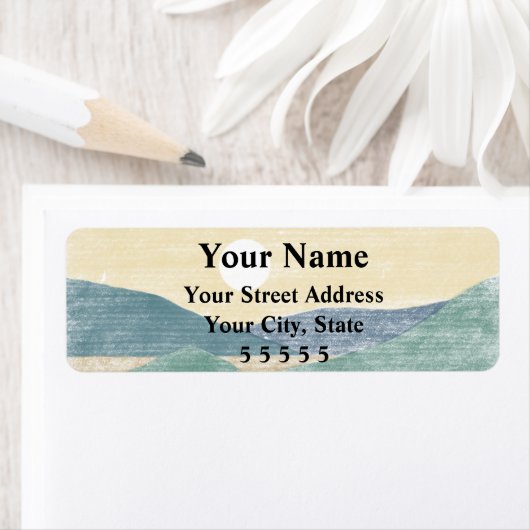 Artistieke retouradreslabels etiket (Insitu)