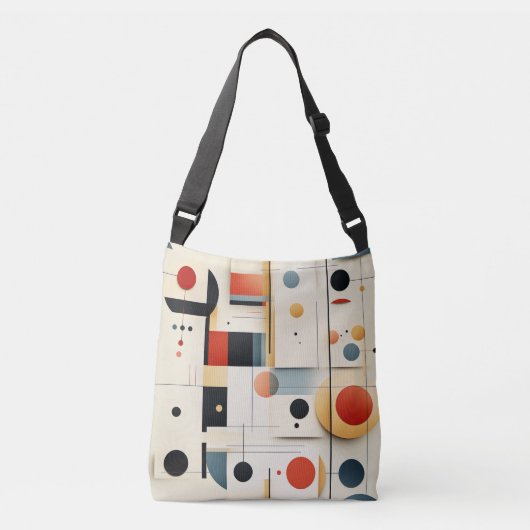 Artistieke Retro Geometrie Crossbody Tas (Voorkant)