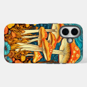 Artistieke Retro Mushroom Forest Illustratie Case-Mate iPhone Case (Achterkant (horizontaal))