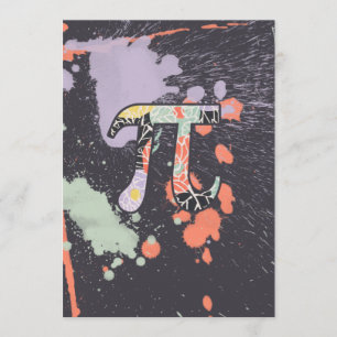 Artistieke Retro Pi Dag Kaart