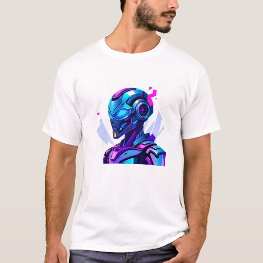 artistieke robot t-shirt (Voorkant)