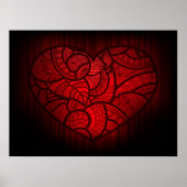 Artistieke Rode Heart Poster (Voorkant)