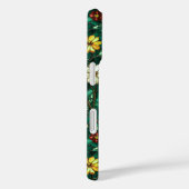 Artistieke Rode Turkoois Glas-in-Lood Bloemen Case-Mate iPhone Case (Achterkant / Rechts)